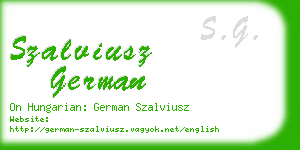 szalviusz german business card